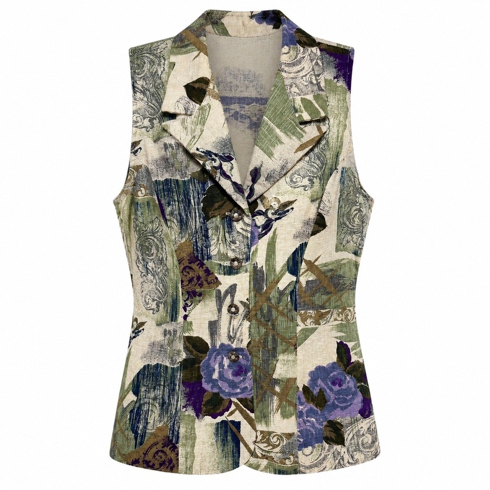 Young Edwardian Vintage Cottagecore Vest Women Medium Artsy Grandmacore Boho